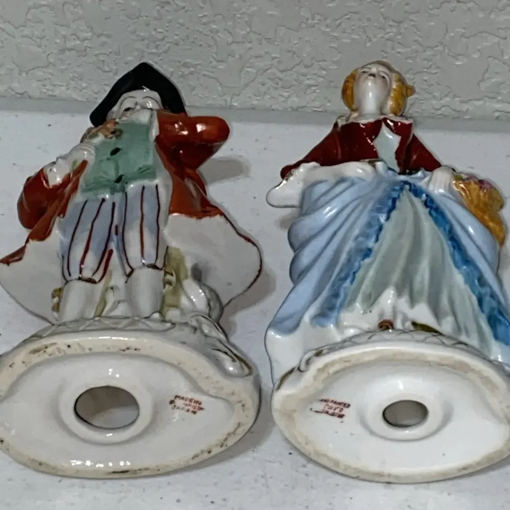 VTG Made in Occupied Japan Victorian Courting Couples Mismatch Figurines 7” READ